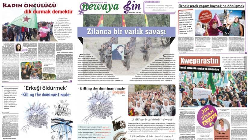 Newaya Jin bi manşetê 'Şerêkê estbîyayîşî yê Zîlanwarî' vejîyaye