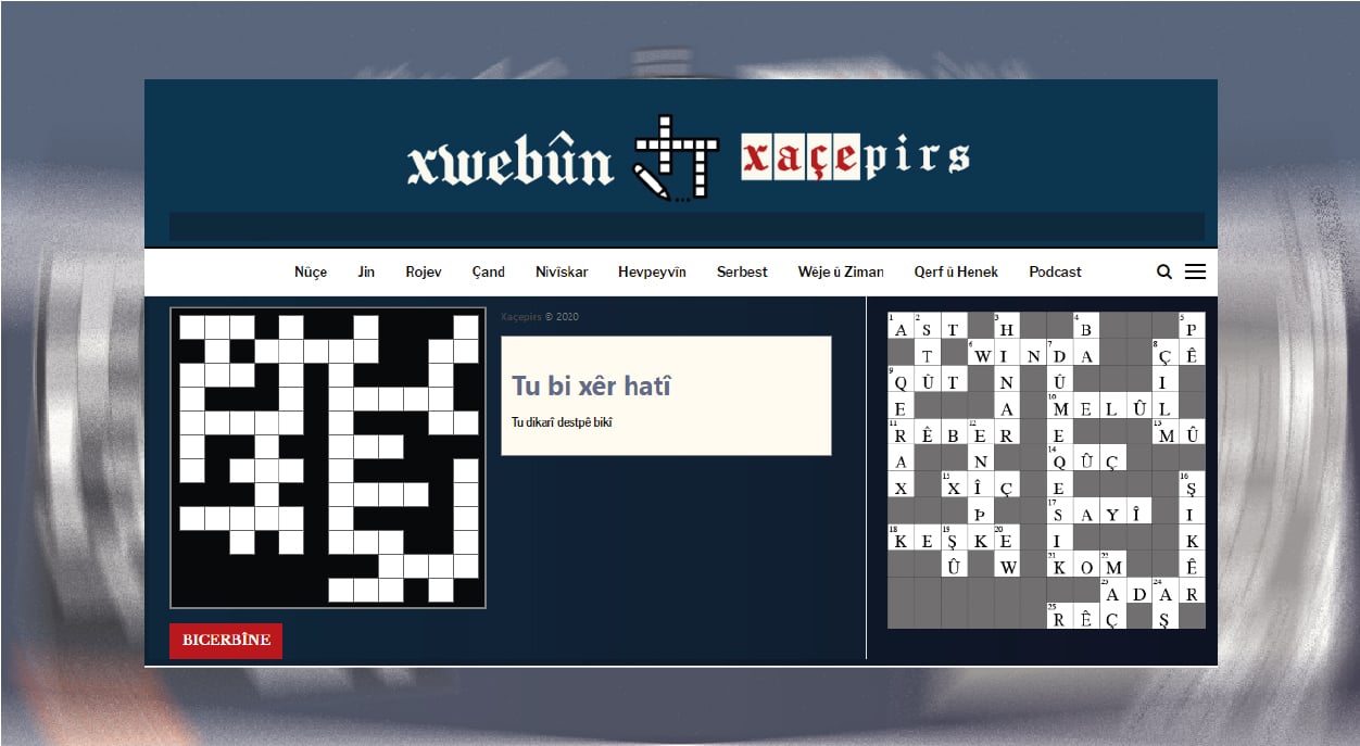 Xwebûnê li ser malpera xwe dest bi weşandina xaçepirsê kir
