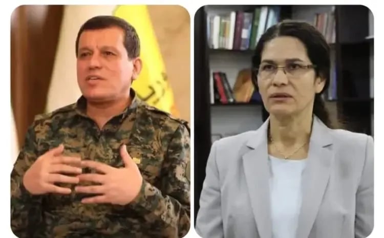 Îlham Ehmed û Mazlûm Ebdî li Şamê ne