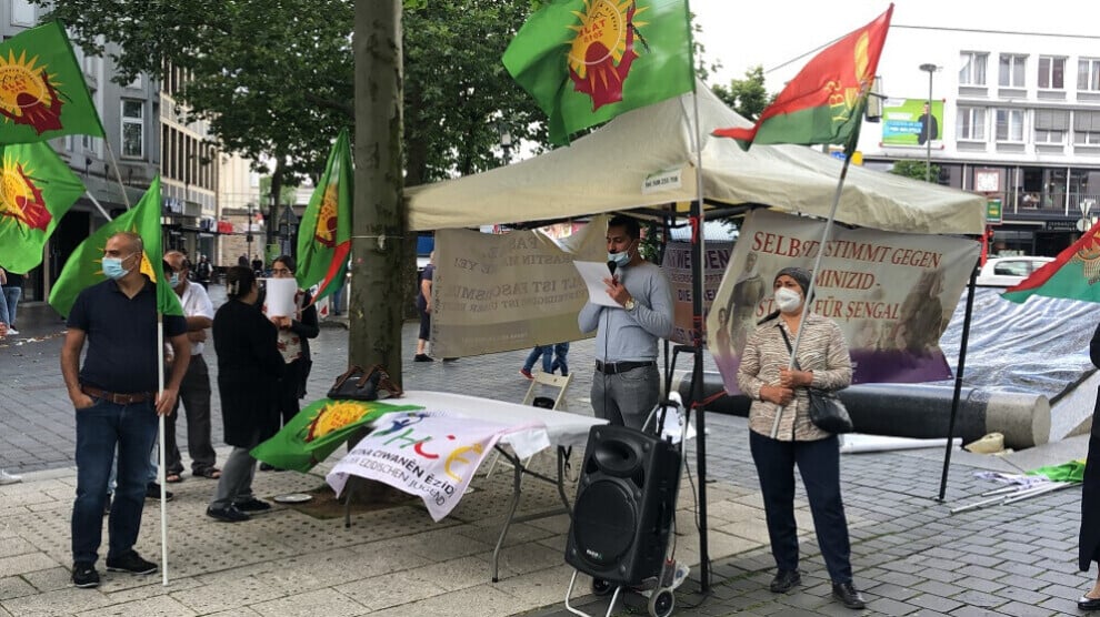 Fermanê DAIŞî yê vera Şingalî ame protestokerdene