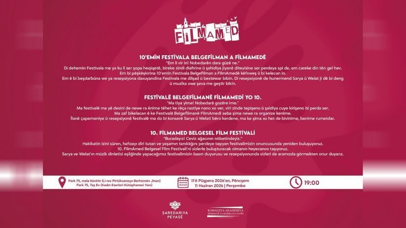 OSAD dê 10emîn Mîhrîcana Belgefîlman a FîlmAmedê pêk bîne