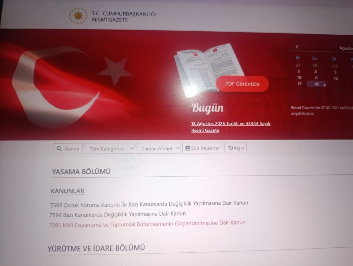 Qanûna çarçoveyî di rojnameya fermî de cih girt