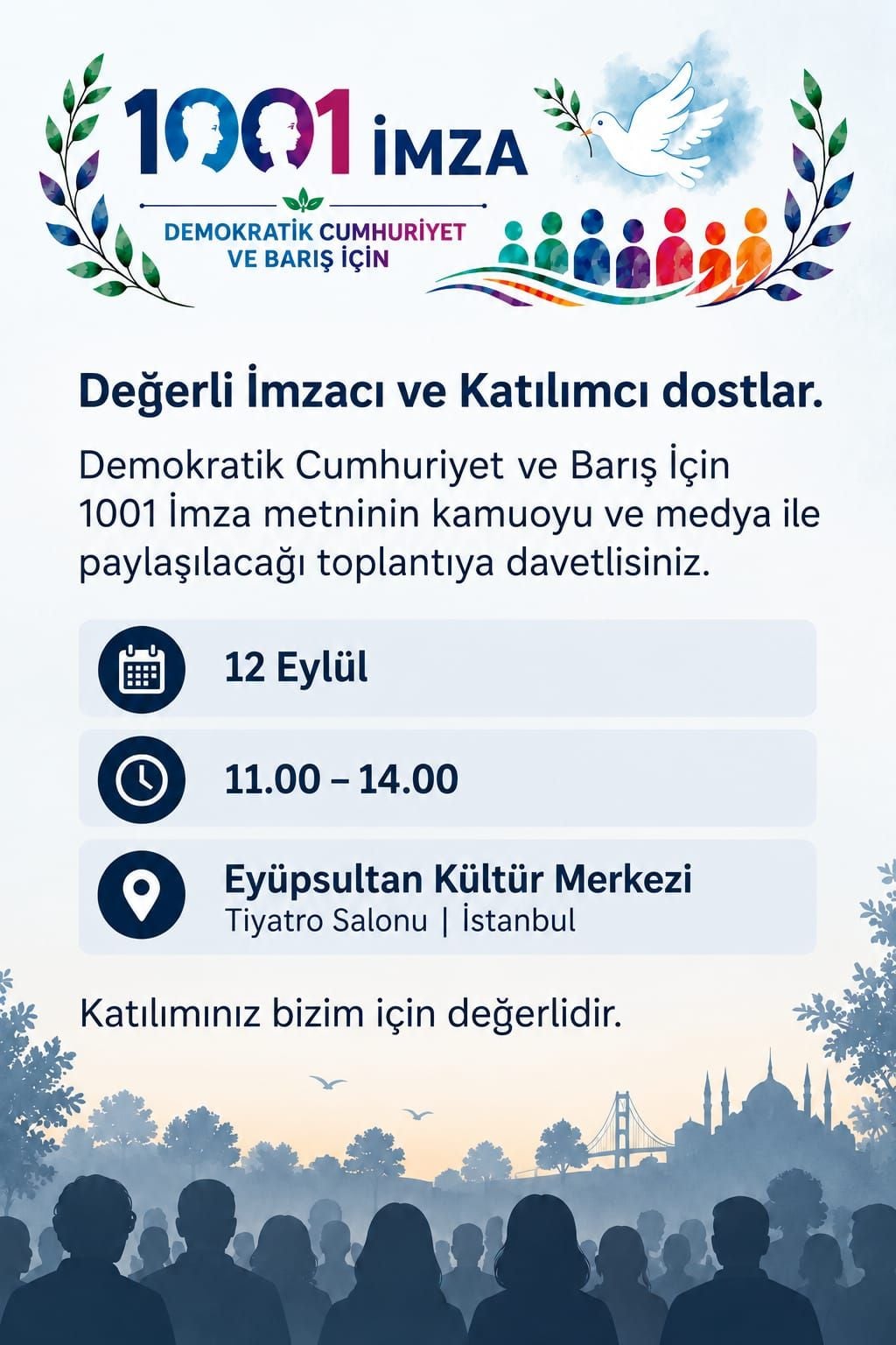 Seba Komara Demokratîke û Aştîye 1001 îmzayî
