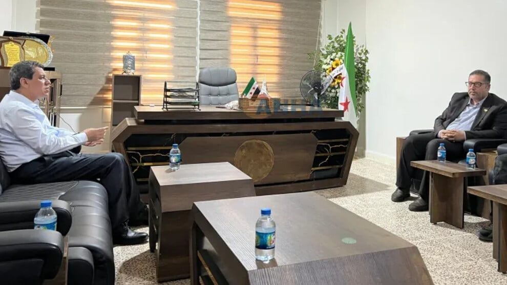 Mazlûm Ebdî bi Gerînendeyê Herêma Kobanê Îbrahîm Muslim re civiya